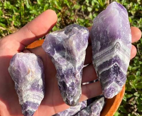 Natural Chevron Amethyst Geodes